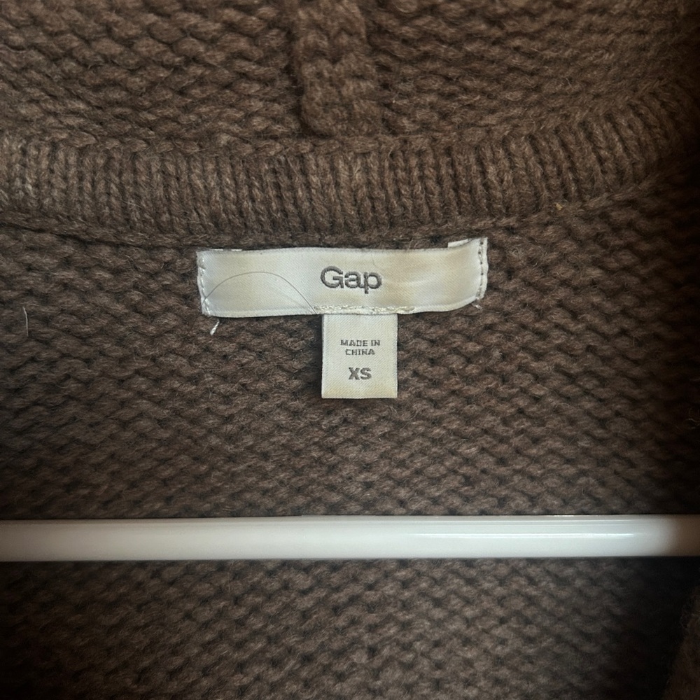 GAP Brown and White Wool blend Cardigan Women’s XS - Picture 6 of 12